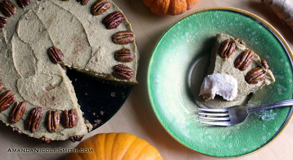 Raw Avocado Pumpkin Pie overhead