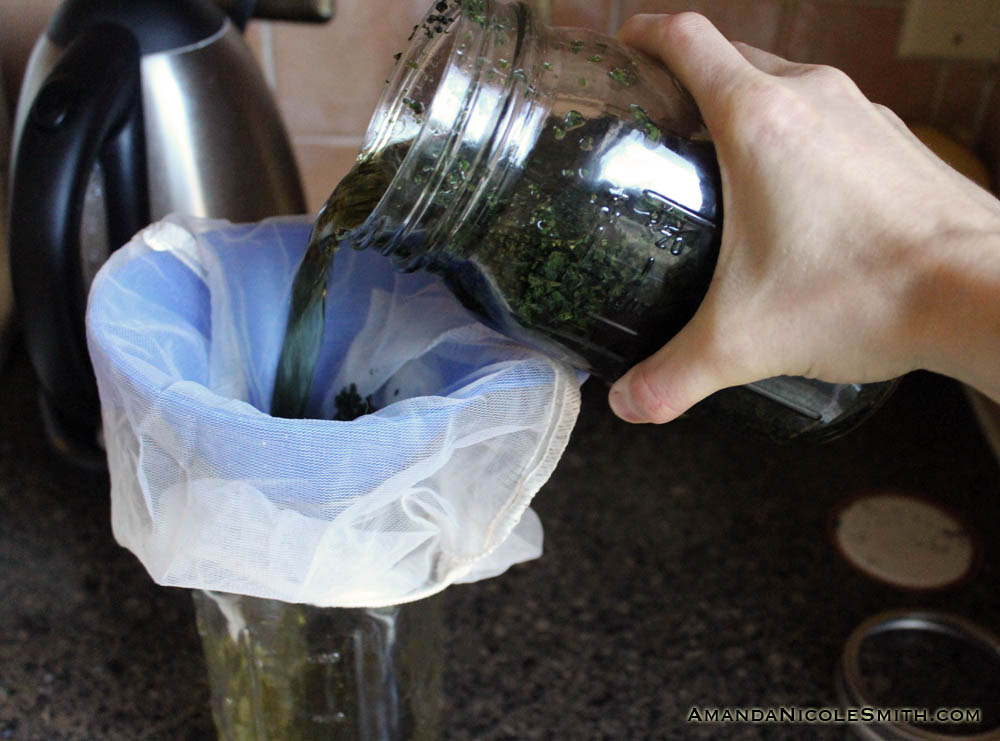 Straining Nettles Infusion