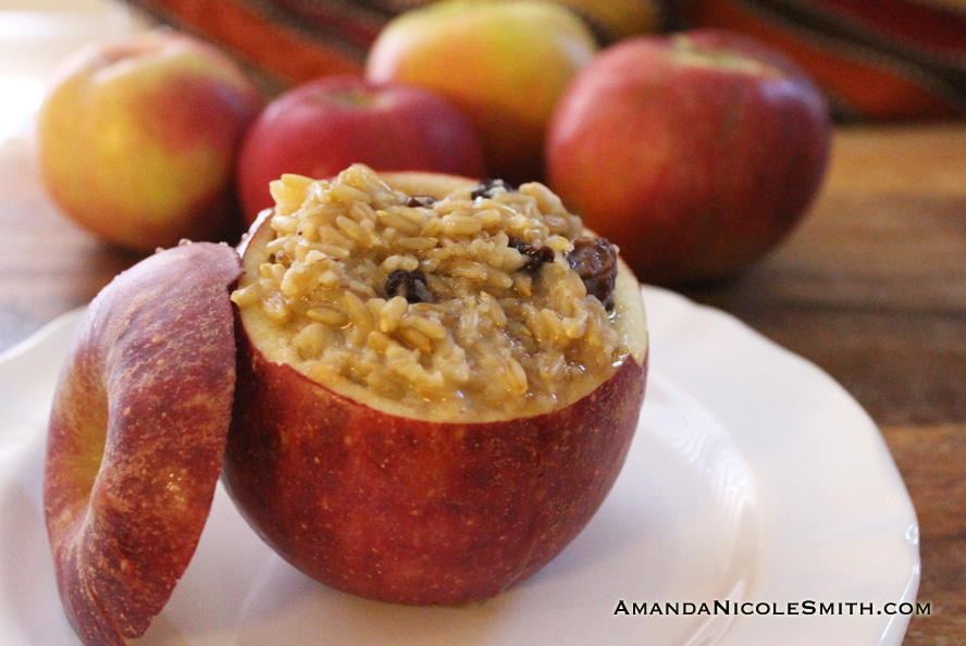 Oatmeal Stuffed Apple