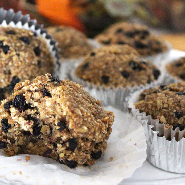 Raw Vegan Blueberry Banana Muffins