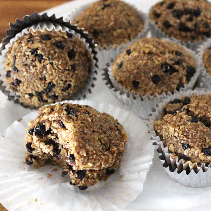 Raw Vegan Blueberry Muffins