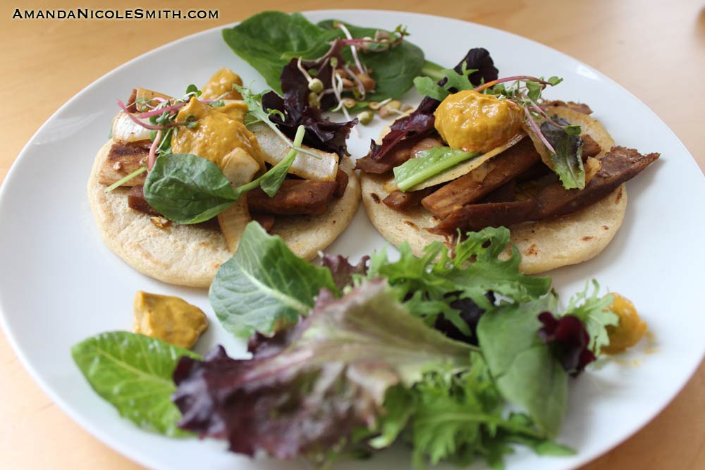 Jackfruit Fajitas and Greens