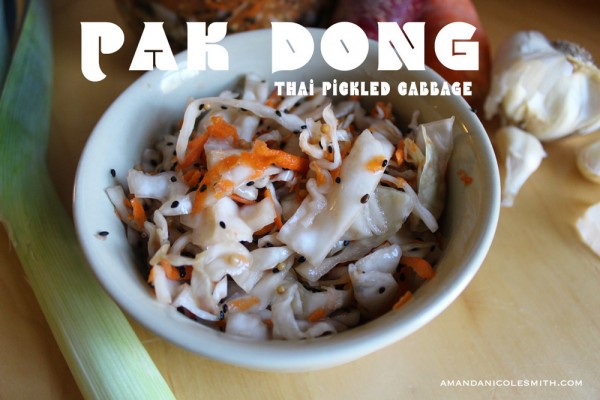 Pak Dong - fermented, cultured cabbage.