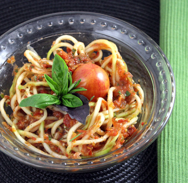 Raw Italian Pasta with Zucchini Noodles