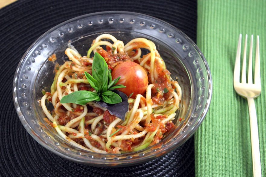 Raw Italian Pasta with Zucchini Noodles