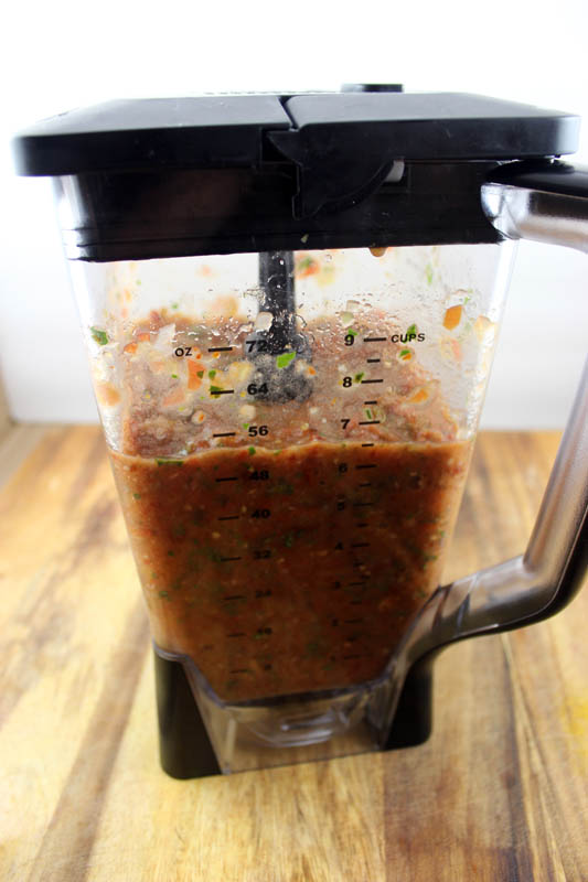 raw tomato sauce blended