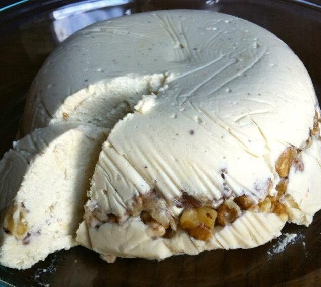 cultured cashew cream cheese with walnuts
