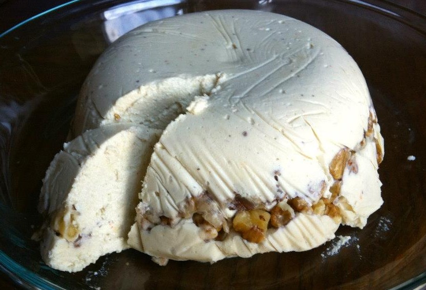cultured cashew cream cheese with walnuts