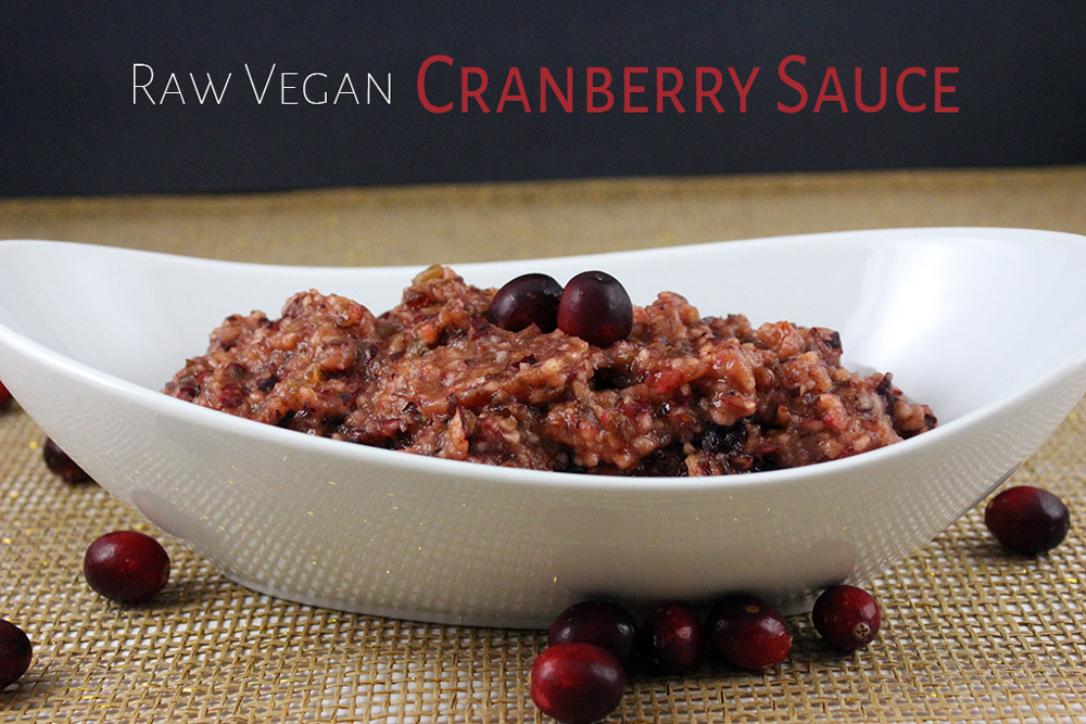 raw vegan cranberry sauce