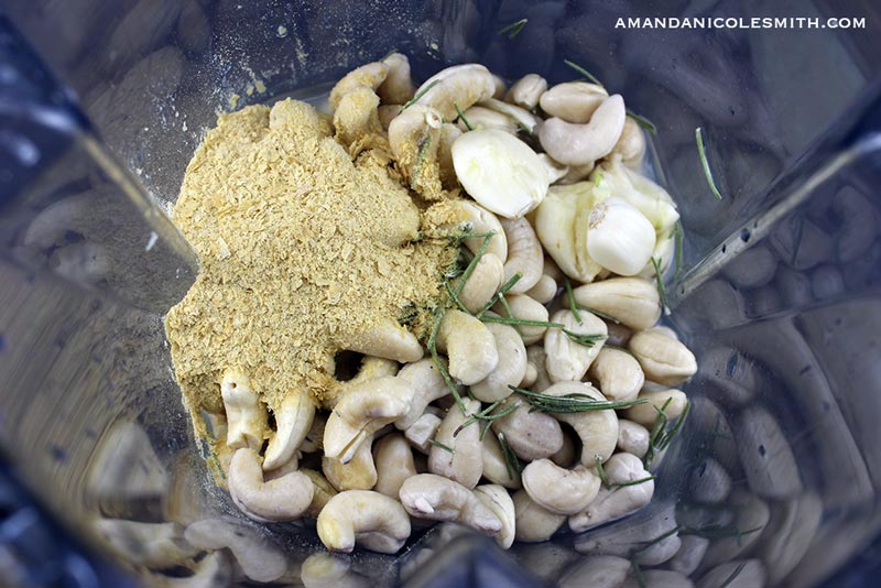 Raw Vegan Cashew Alfredo Sauce Ingredients