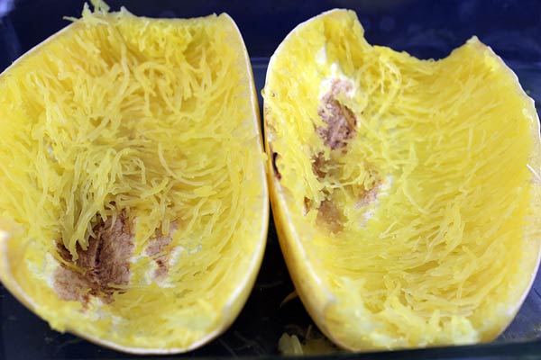 Spaghetti Squash Scraped