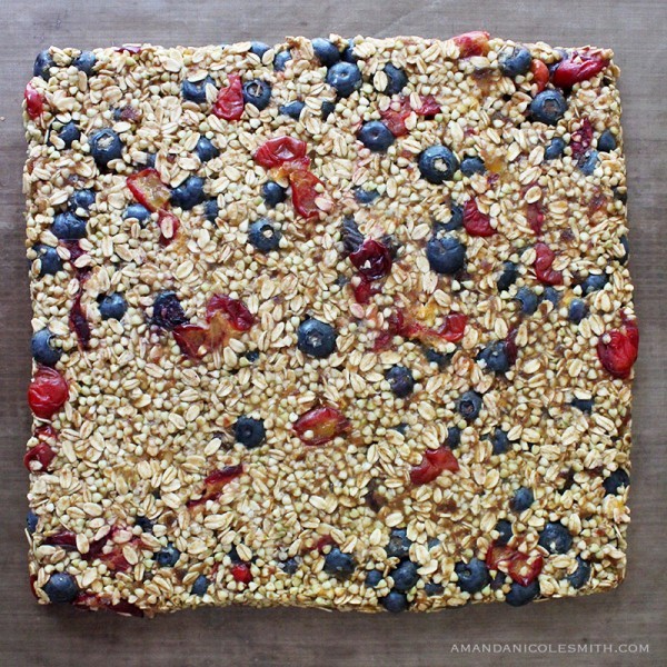 Sprouted Blueberry Cherry Granola Bar Prep