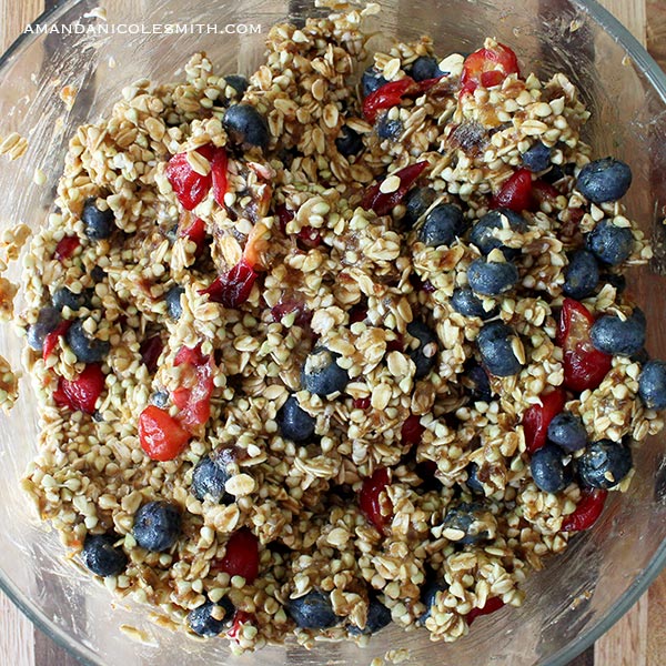 Sprouted Blueberry Cherry Granola Bar Prep