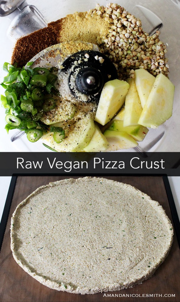 Raw Vegan Pizza with Zucchini Cheese | Amanda Nicole Smith