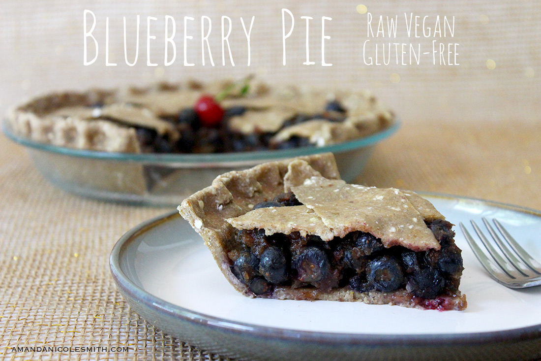 Raw Vegan Blueberry Pie with Crispy Crust