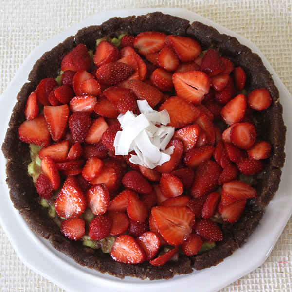 sugar-gree, gluten-free strawberry rhubarb pie
