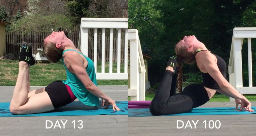 100 Day Challenge 2, Contortion Flexibility, Before and After