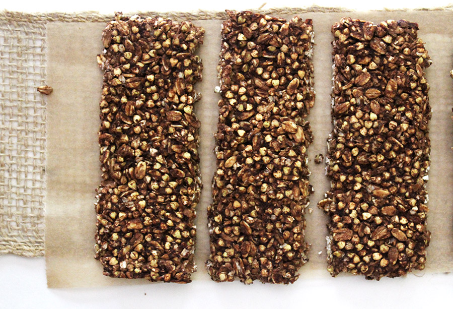 Spouted Buckwheat Chocolate Granola Bars