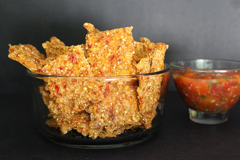 Raw Vegan Corn Chips and Salsa Fresca