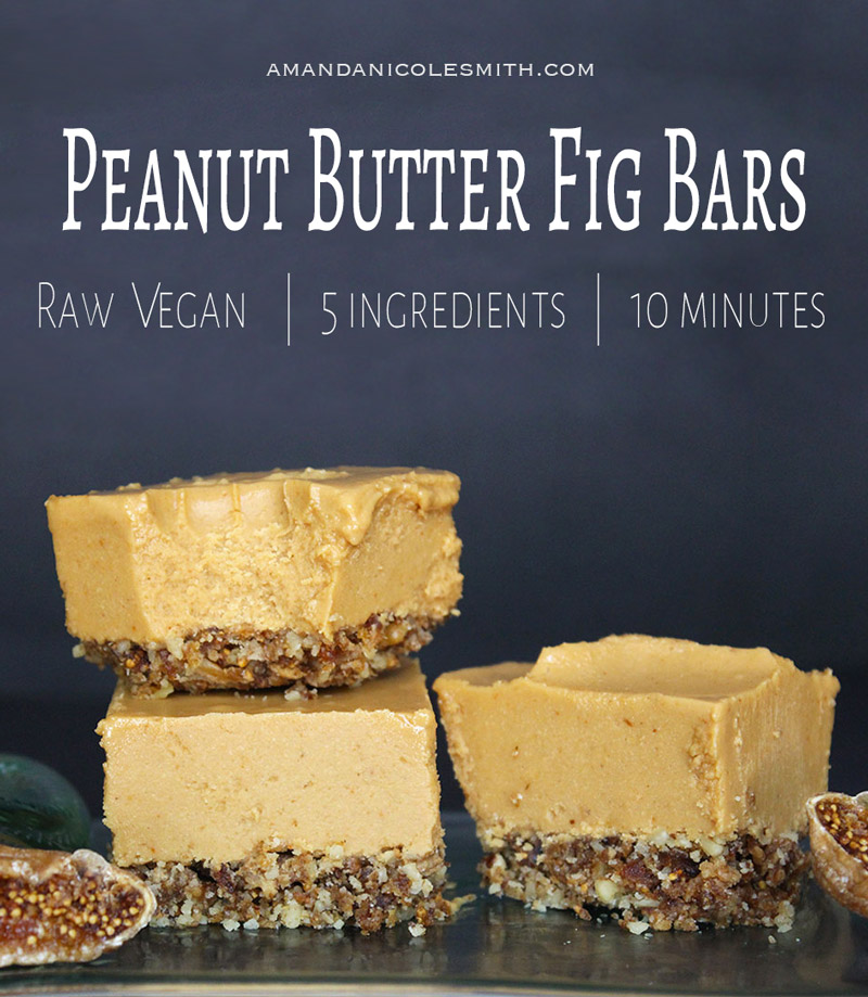 Raw Vegan Peanut Butter Fig Bars