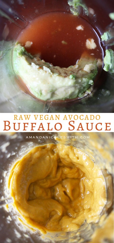 Raw Vegan Avocado Buffalo Sauce