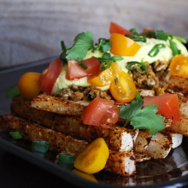 Raw Vegan Chili Cheese Fries