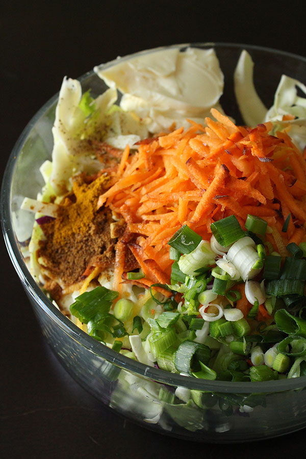 Vegan Curry Coleslaw