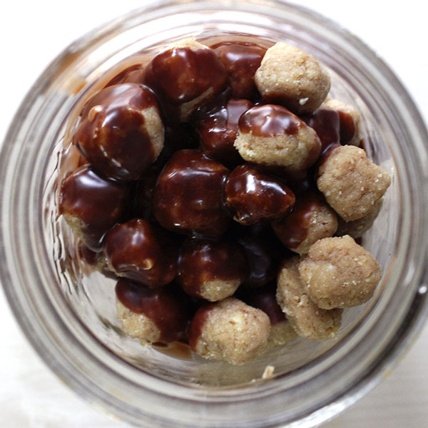 Cookie Dough Bites Dipped in Chocolate