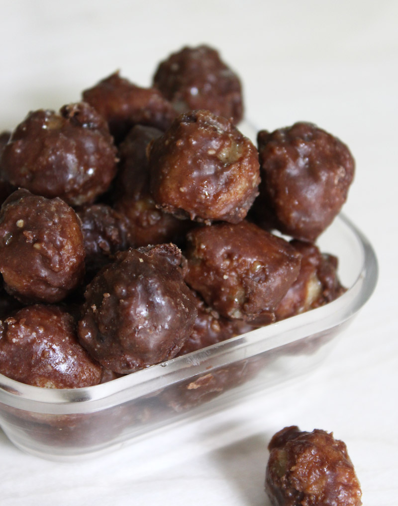 Cookie Dough Bites Dipped in Chocolate