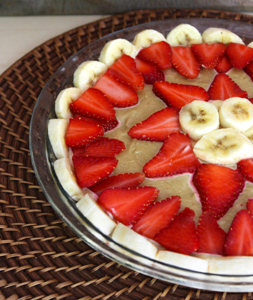 Raw Vegan Strawberry Banana Cream Pie
