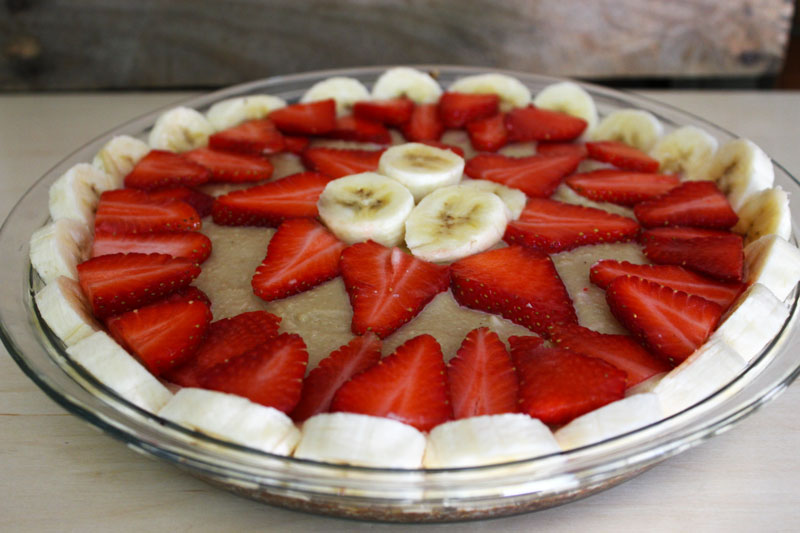 Raw Vegan Strawberry Banana Cream Pie