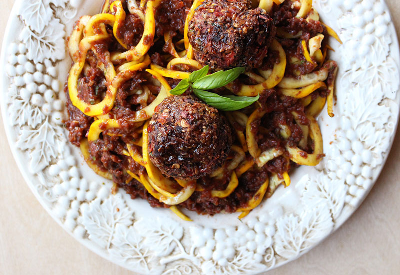 Zoodles, Marinara, & Veggie Balls