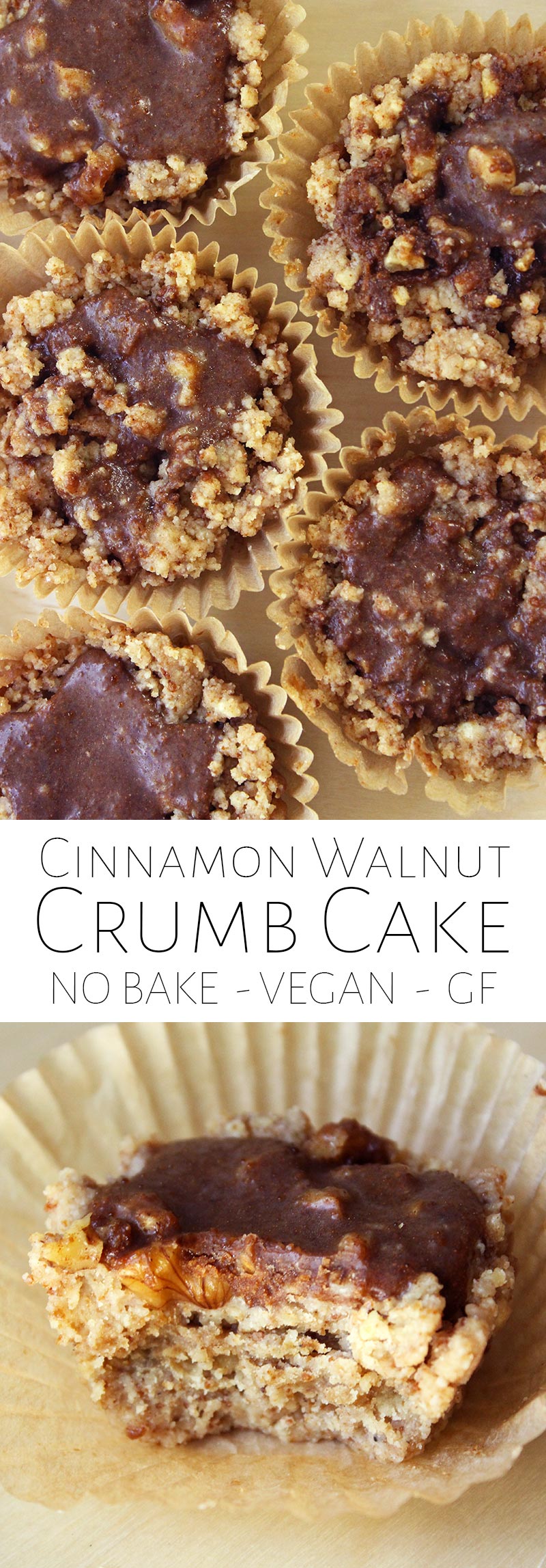 No Bake Cinnamon Walnut Crumb Cake