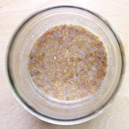 Flax Seed and Coconut Milk Gel