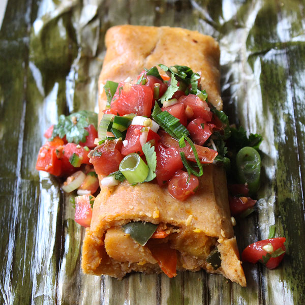 Vegetarian Banana Leaf Tamales Recipe