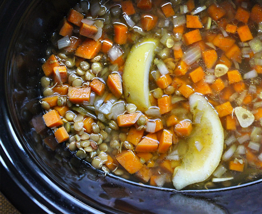 Sweet Potato Lentil Dal - Sprouted & Slow Cooked