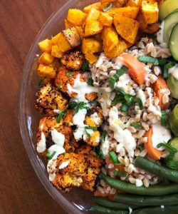 Vegan Buffalo Cauliflower Bowl