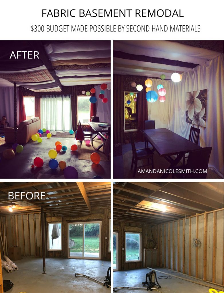 Fabric Basement Remodel Amanda Nicole Smith